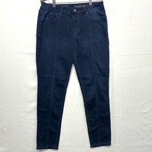 Laurie Felt Silky Center Seam Ankle Skinny Jeans Medium Size 10-12 Dark Wash